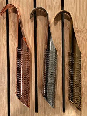 
                  
                    Load image into Gallery viewer, Gold and Rose Gold Tube Mesh Infuser- Sliding
                  
                